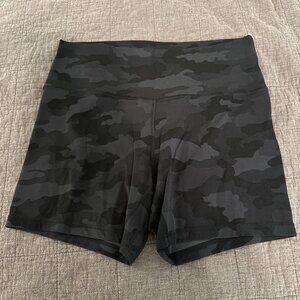 Lululemon Align High-Rise Short 6" Heritage 365 Camo Deep Coal Multi - Size 14